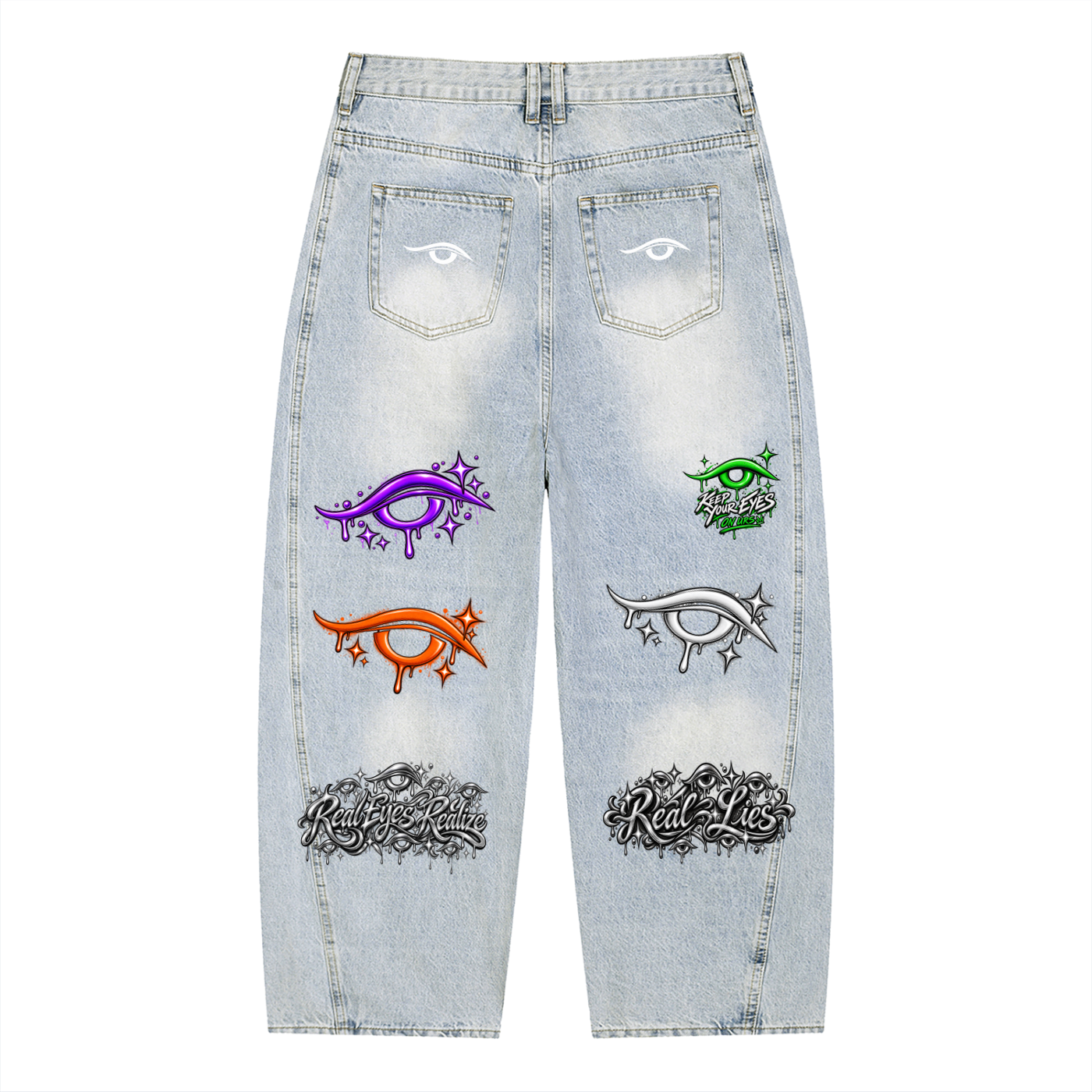 KYEOU Eyes Don’t Lie Barrel Jeans (Light Wash)