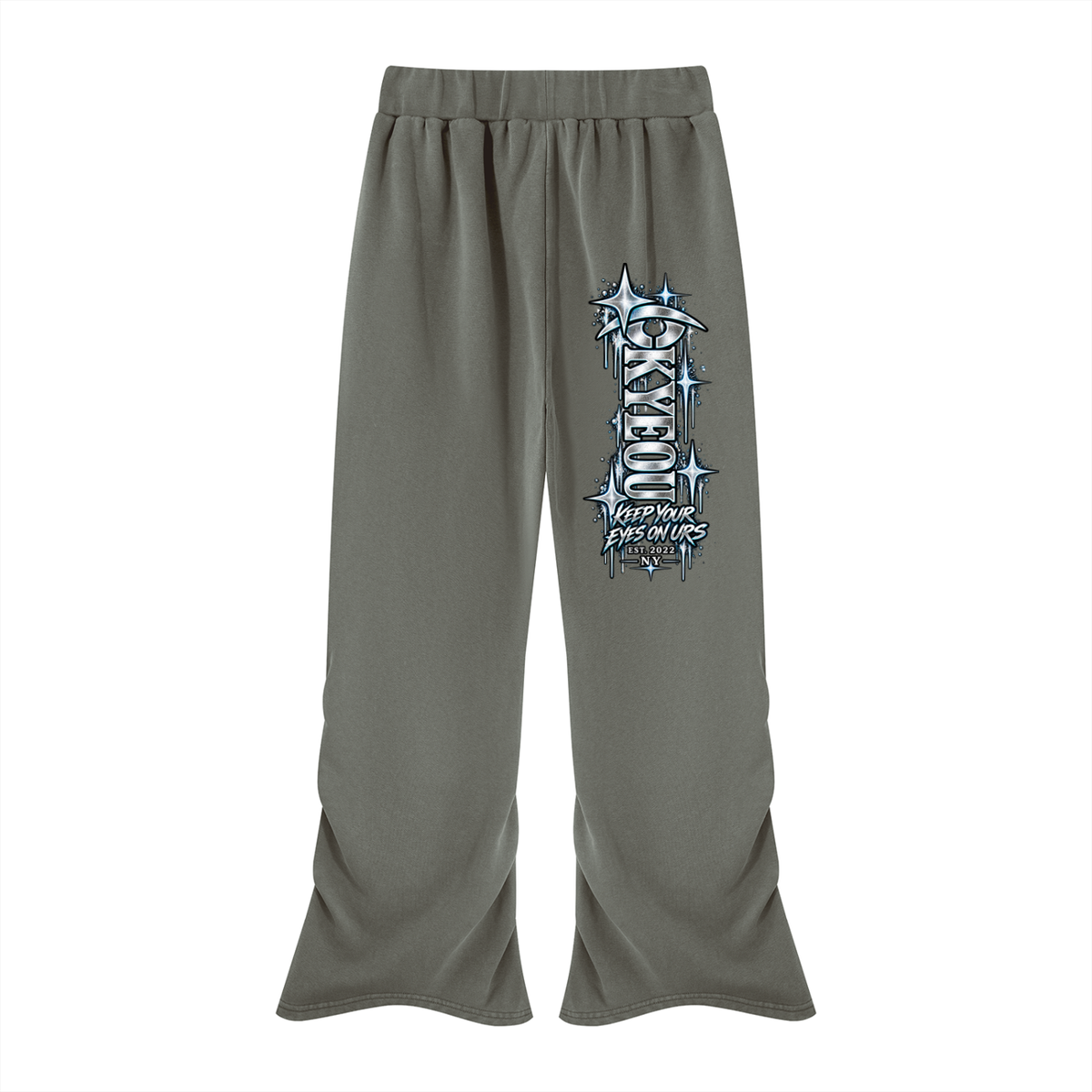 KYEOU Women’s Double Vision Vintage Ruched Sweatpants