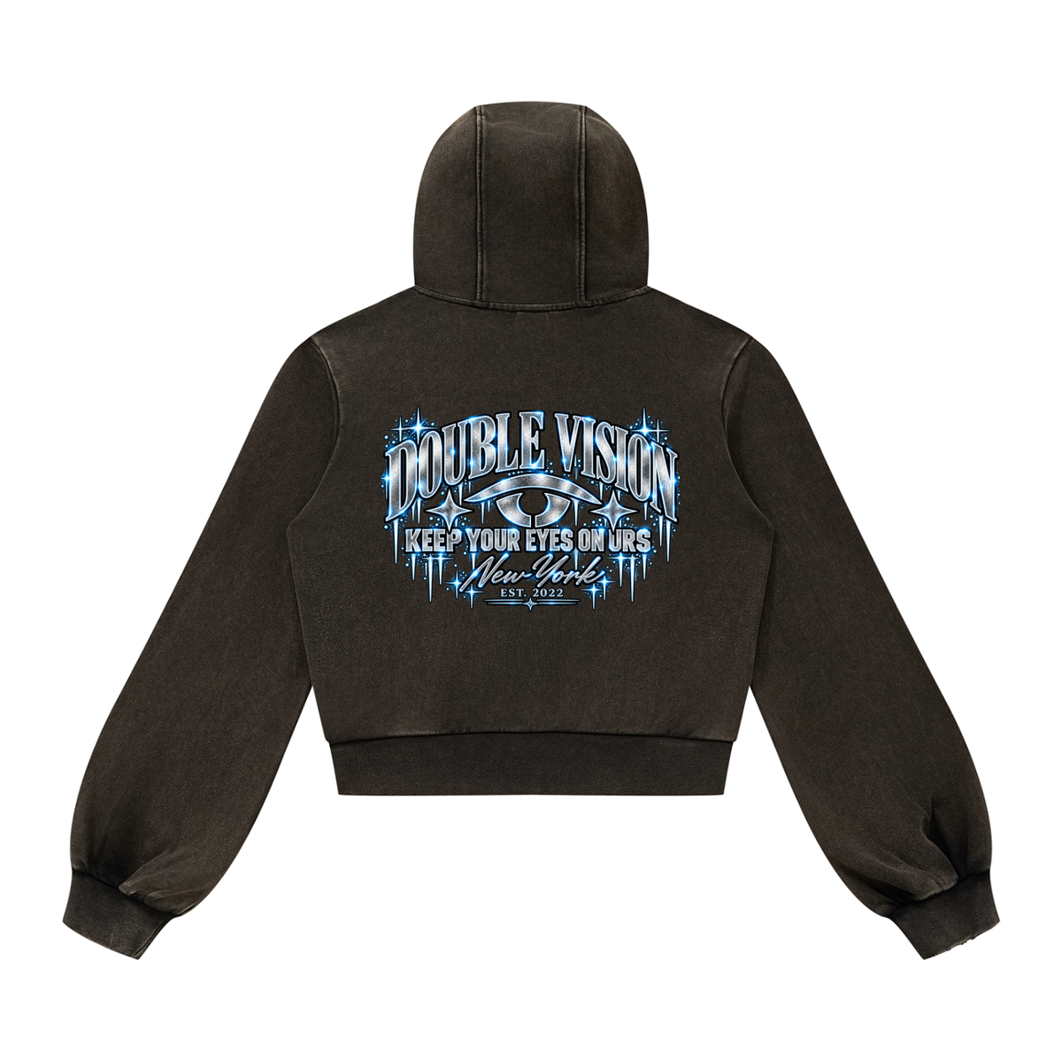 KYEOU Women’s Double Vision Vintage Zip Hoodie