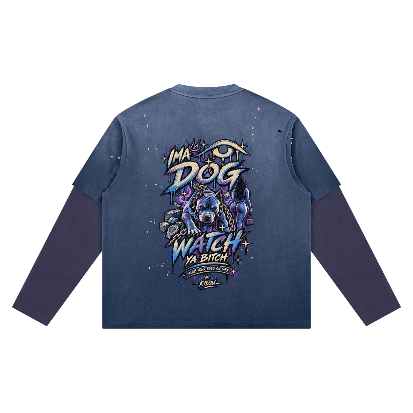 KYEOU Watch Ya B!txh Vintage Layer Tee