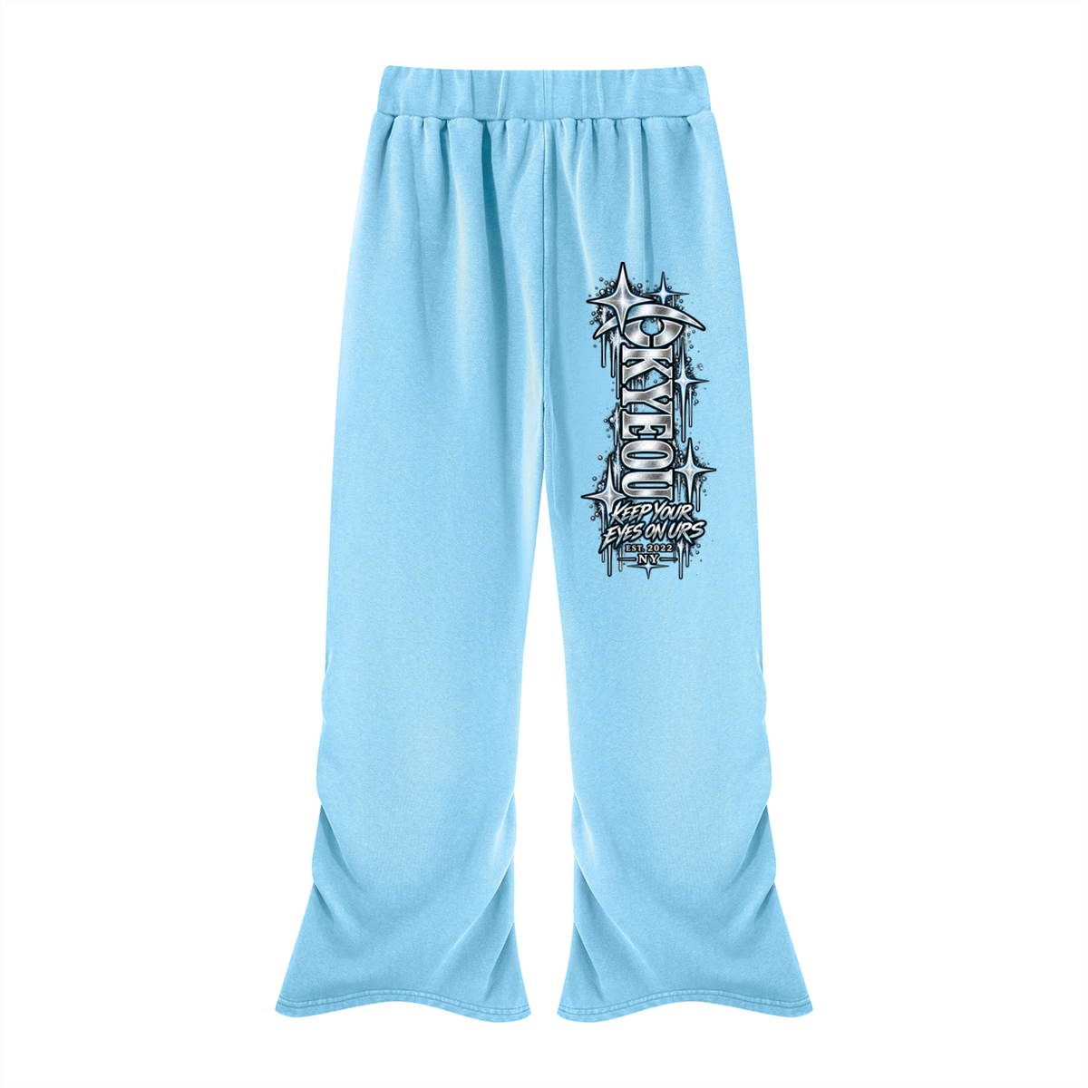 KYEOU Women’s Double Vision Vintage Ruched Sweatpants