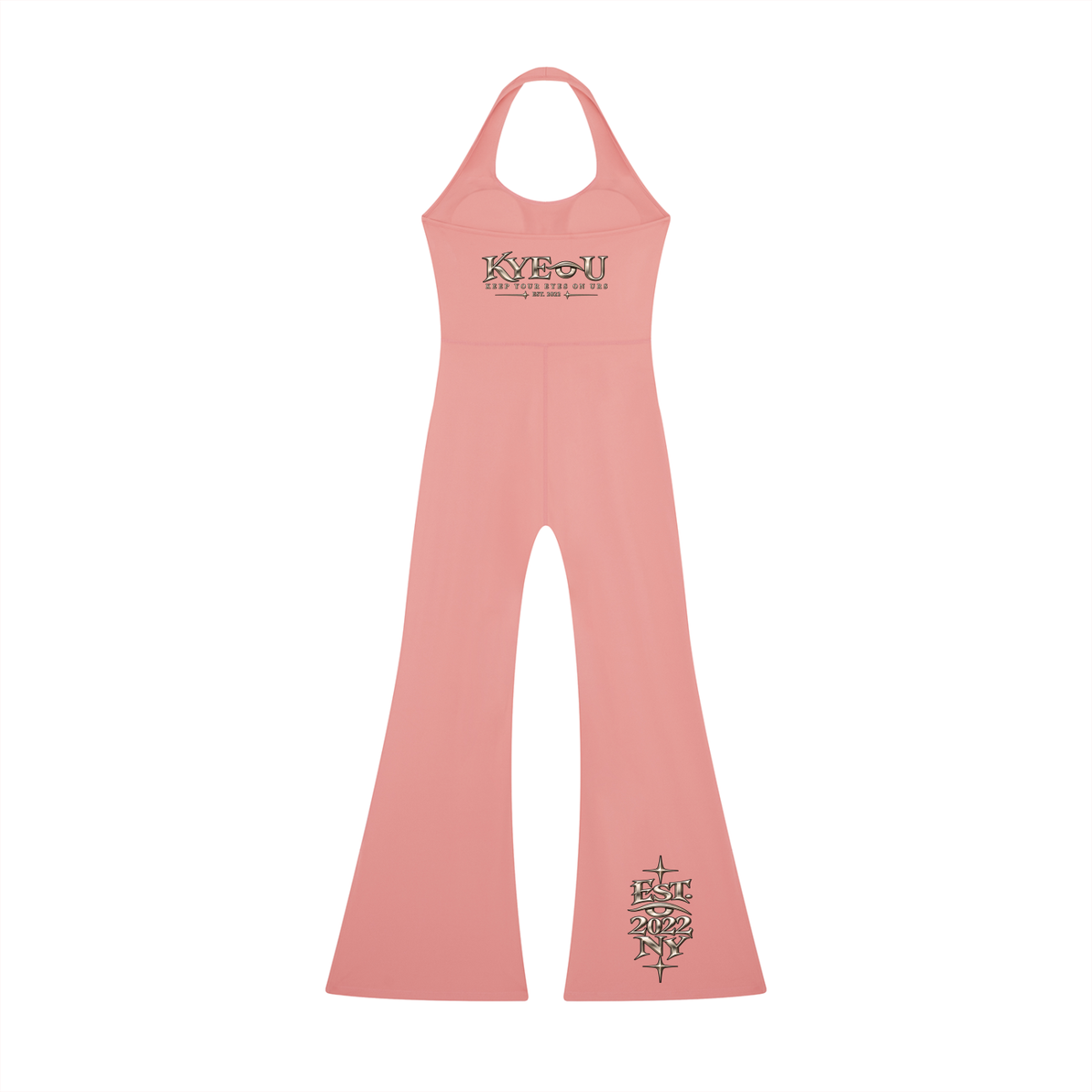 KYEOU Women’s Main Event Halter Flared Jumpsuit