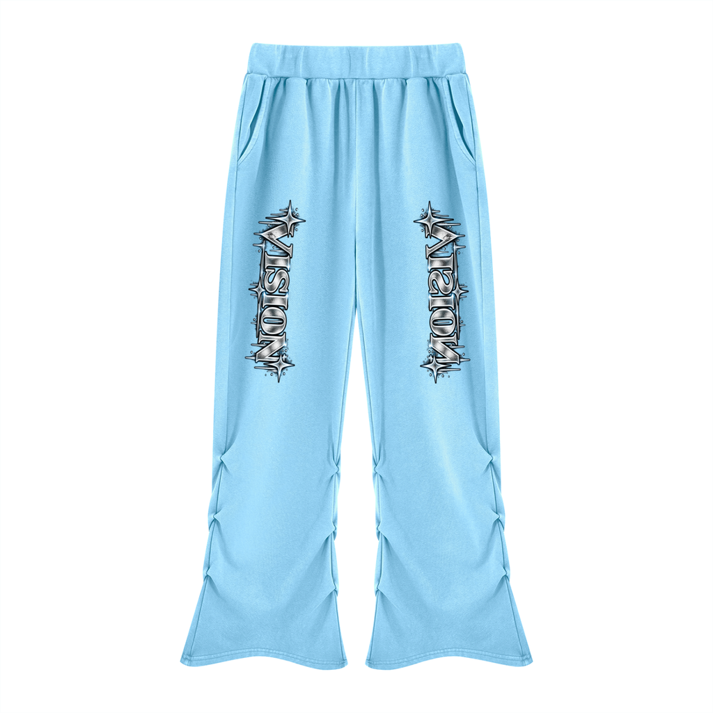 KYEOU Women’s Double Vision Vintage Ruched Sweatpants