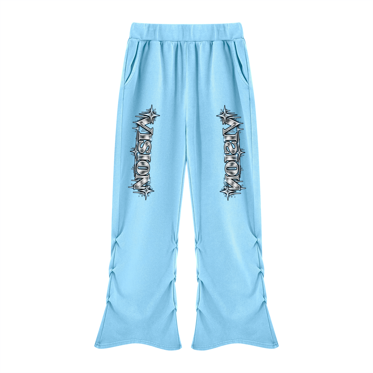 KYEOU Women’s Double Vision Vintage Ruched Sweatpants