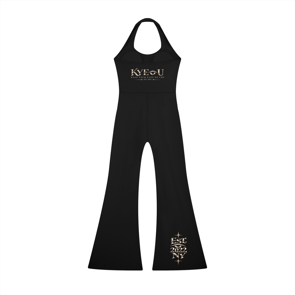 KYEOU Women’s Main Event Halter Flared Jumpsuit