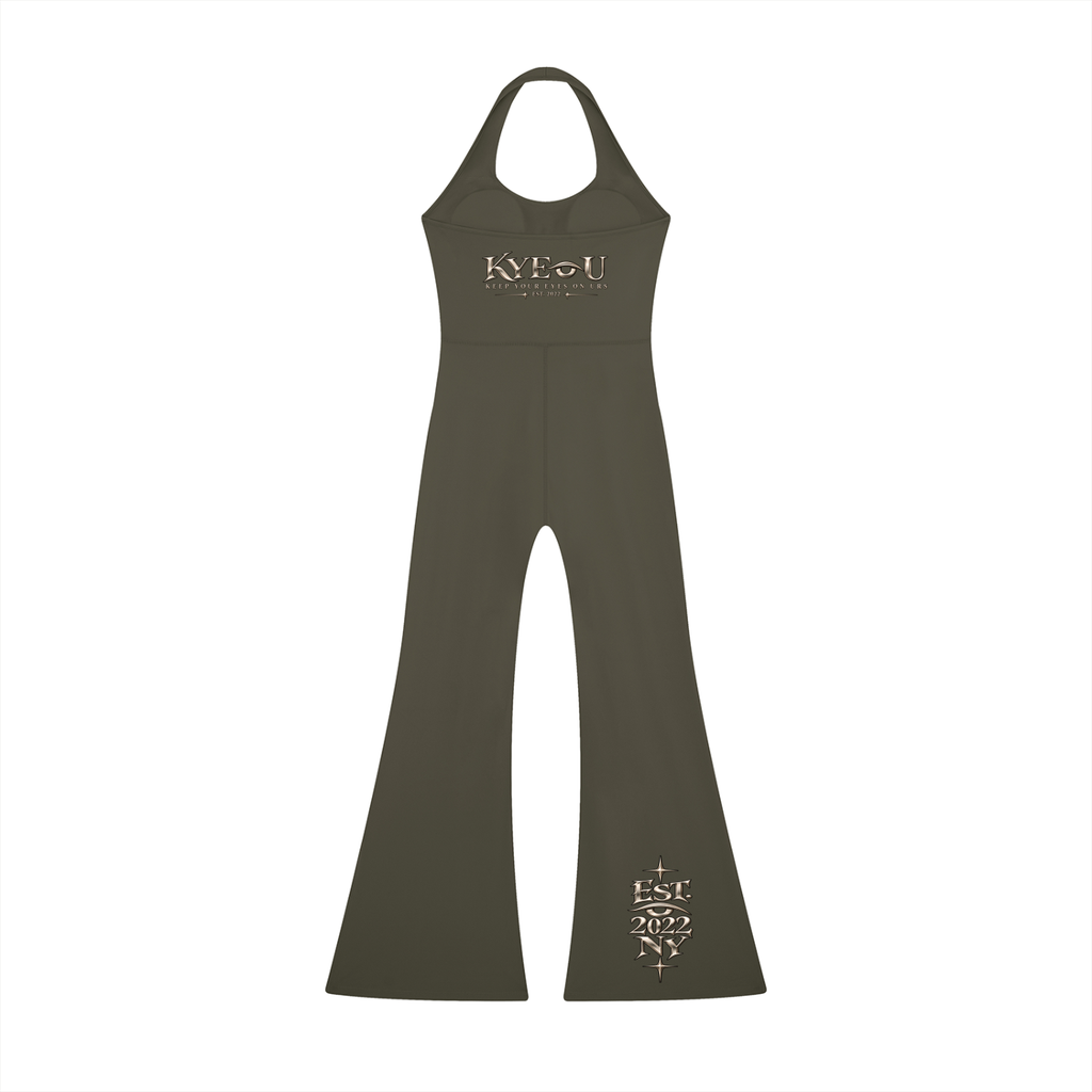 KYEOU Women’s Main Event Halter Flared Jumpsuit