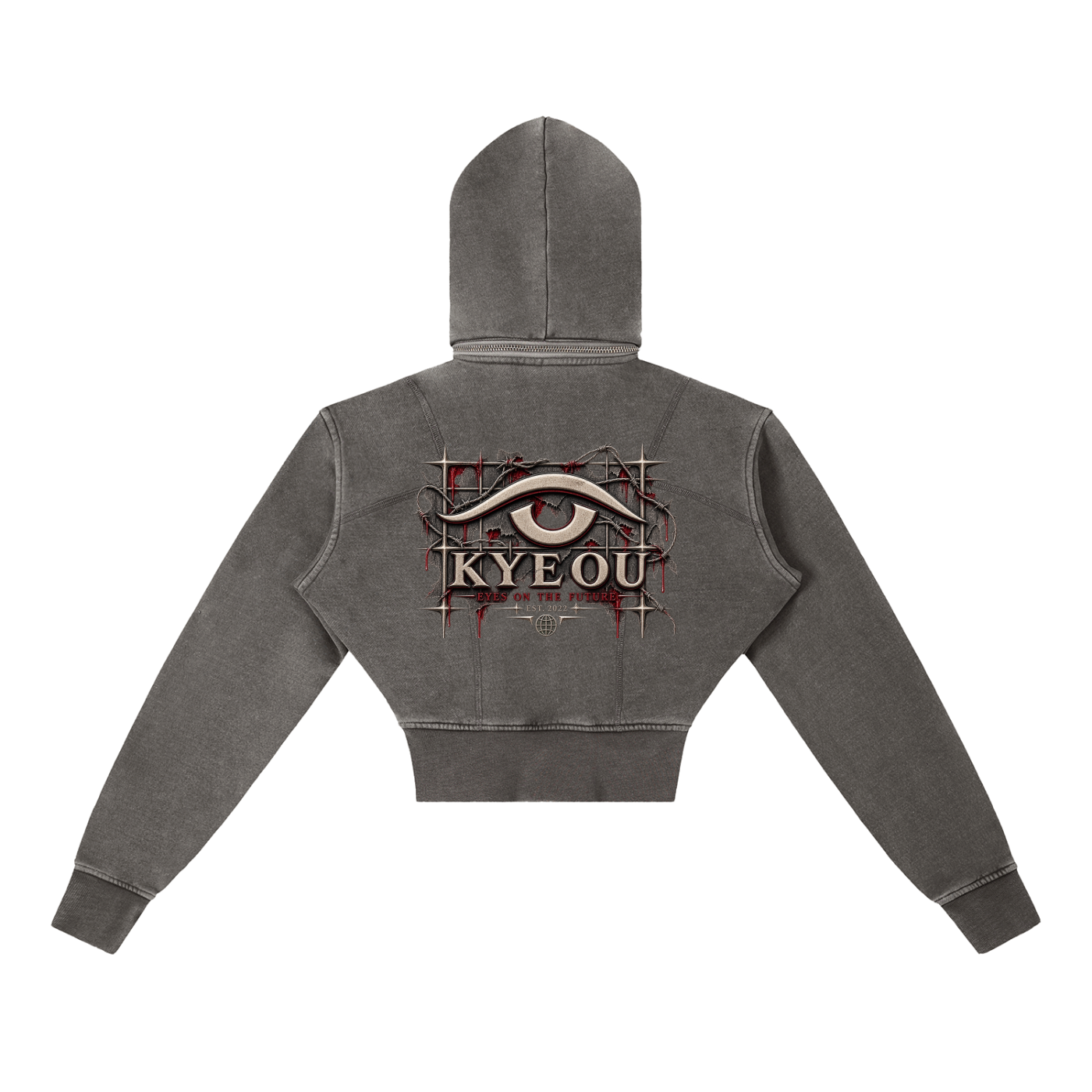 KYEOU Eyes On The Future Crop Zip Hoodie