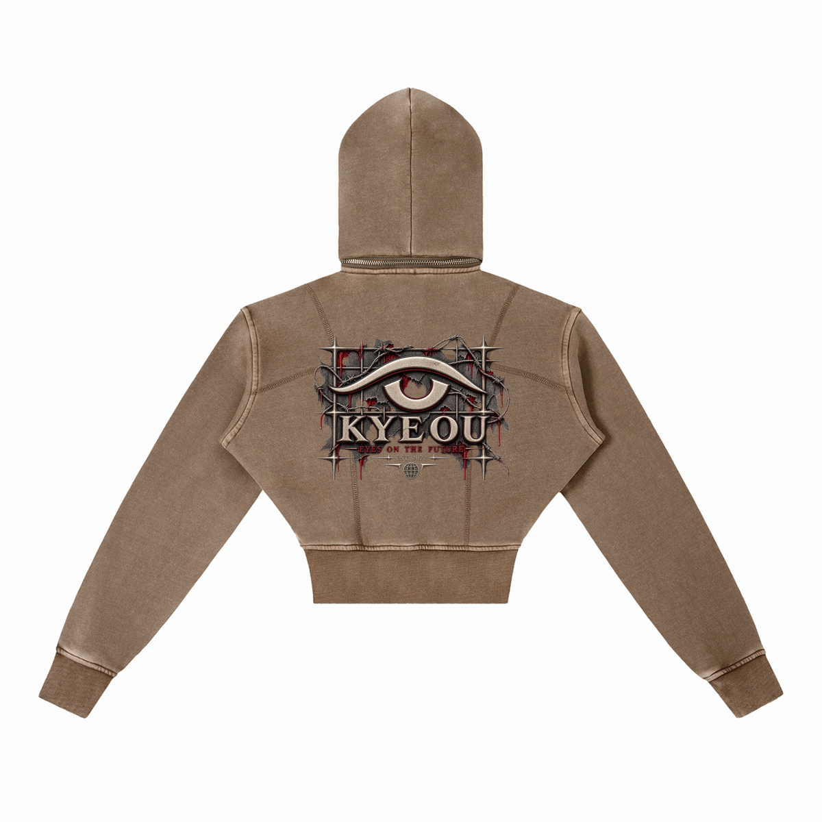 KYEOU Eyes On The Future Crop Zip Hoodie