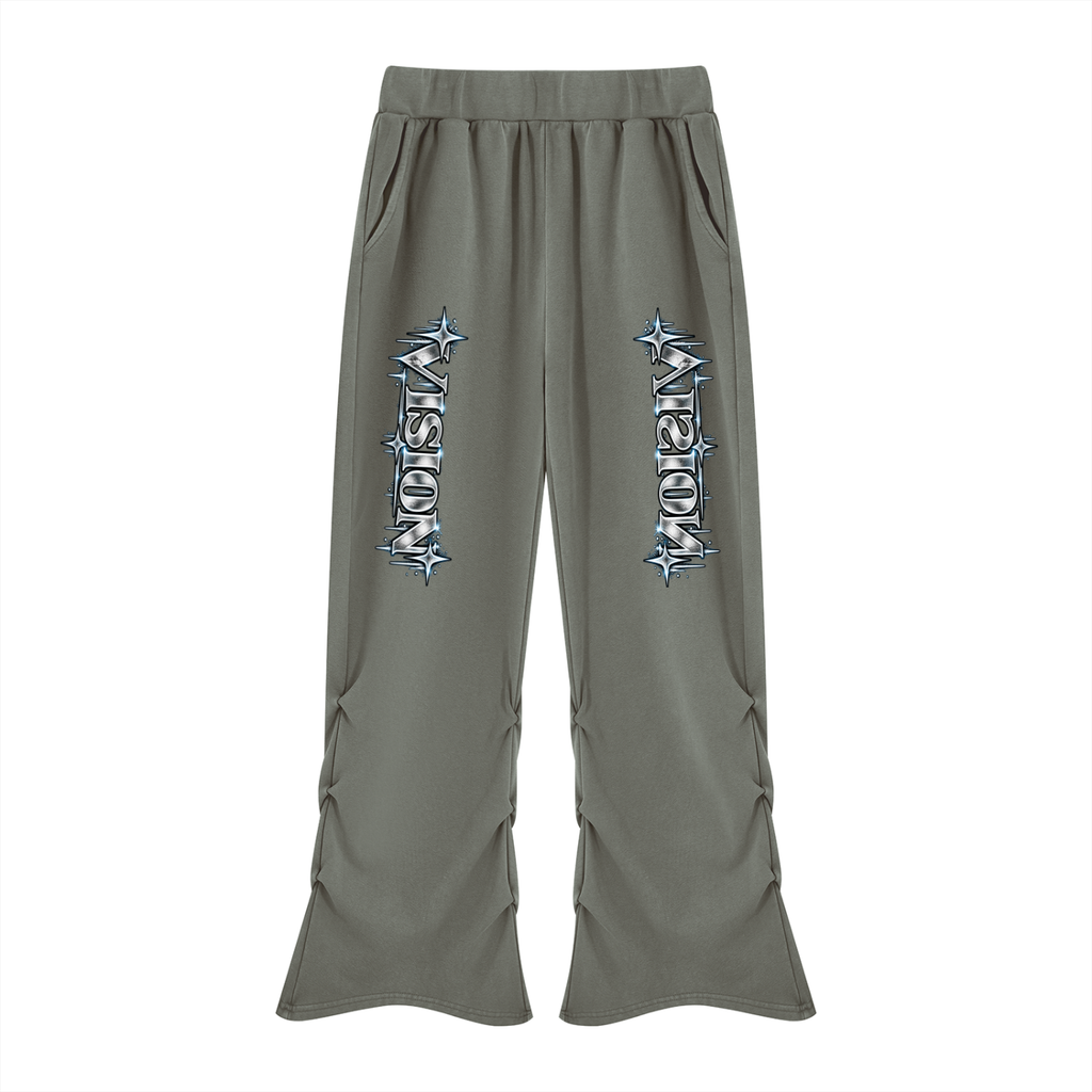 KYEOU Women’s Double Vision Vintage Ruched Sweatpants