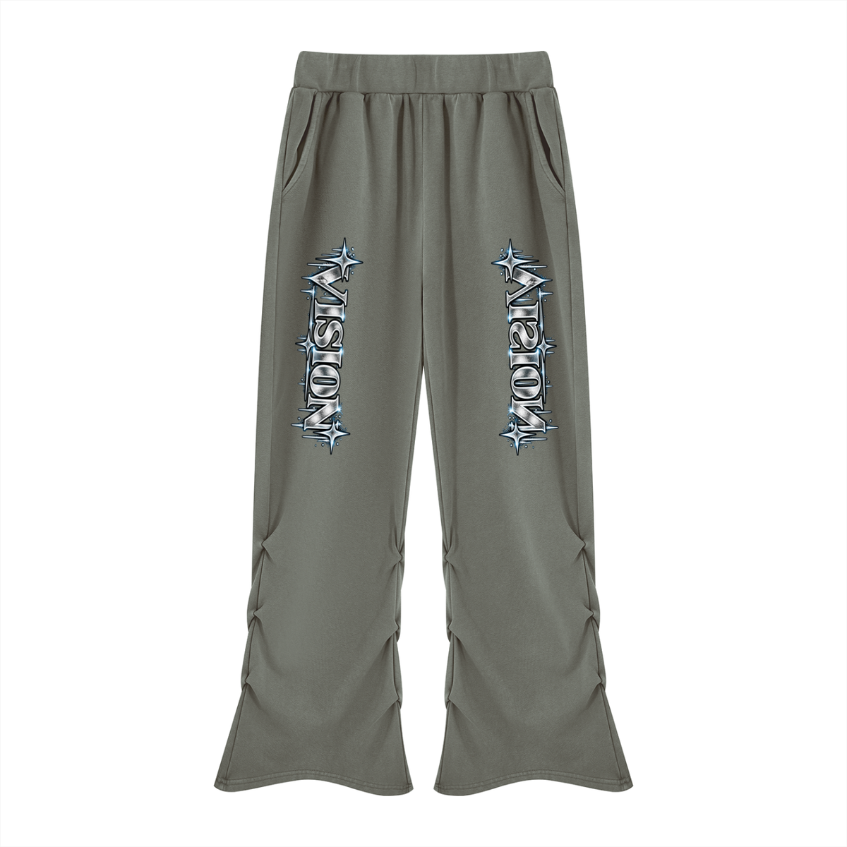 KYEOU Women’s Double Vision Vintage Ruched Sweatpants