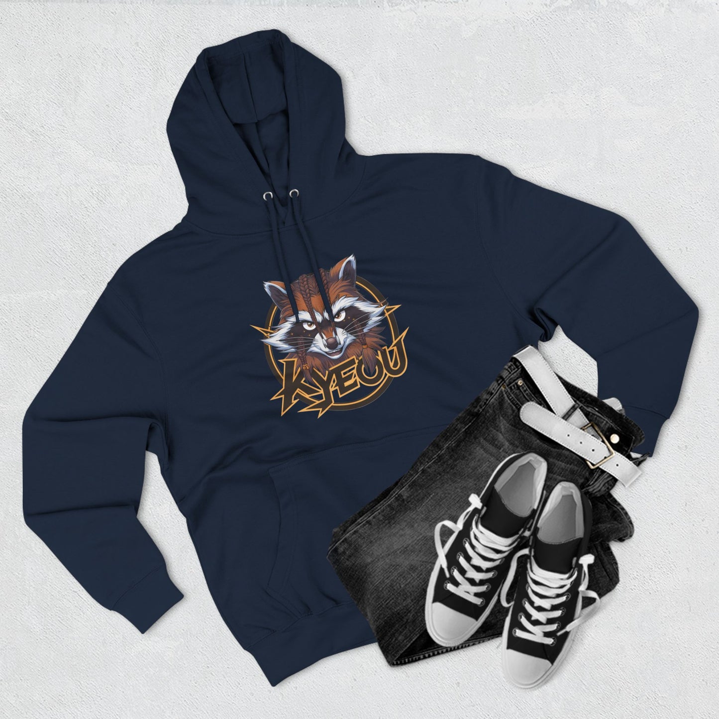 KYEOU Starlight Richie Raccz Raccoon 3-Panel Fleece Hoodie