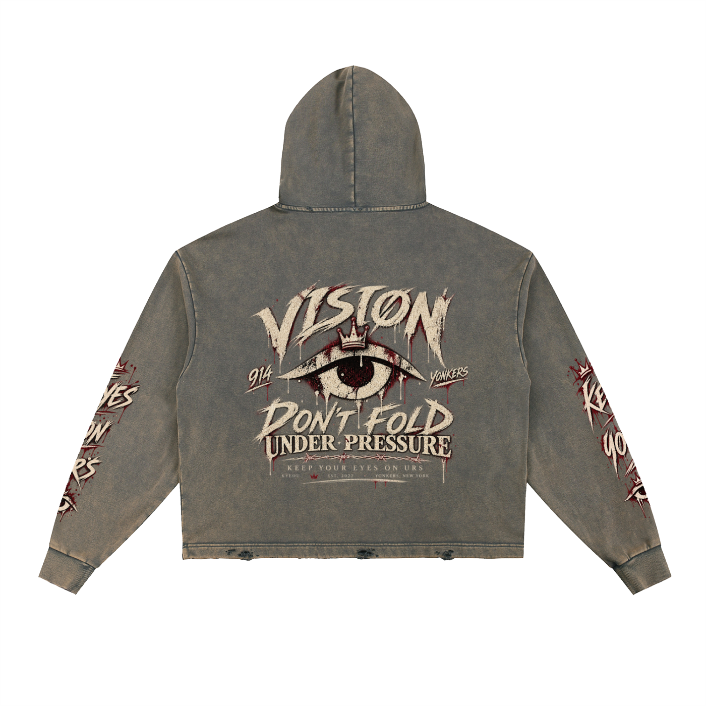 KYEOU Under Pressure Distressed Hoodie