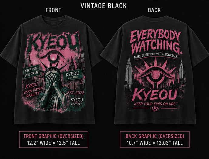 KYEOU Everybody Watching NYC Tee Oversized Box T-Shirt