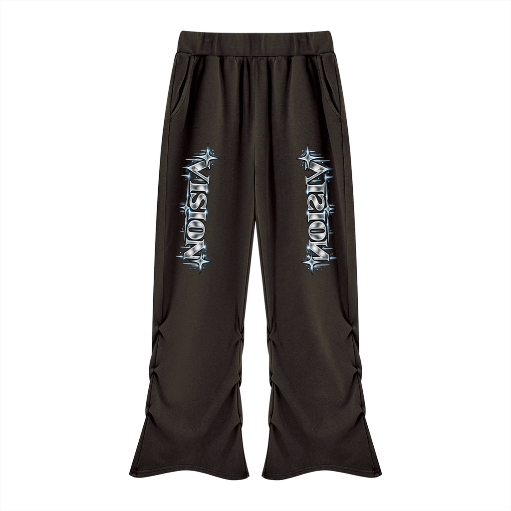 KYEOU Women’s Double Vision Vintage Ruched Sweatpants