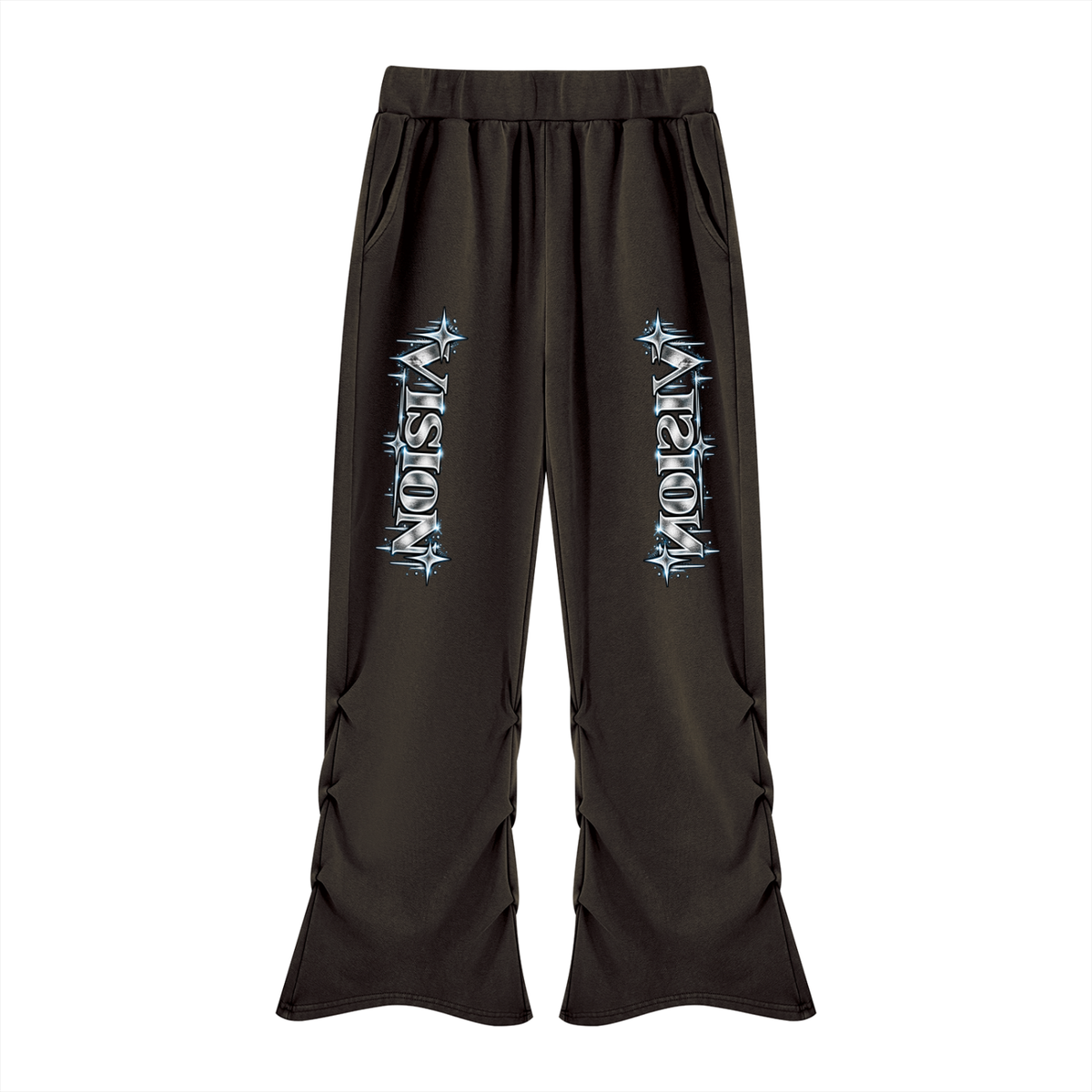 KYEOU Women’s Double Vision Vintage Ruched Sweatpants
