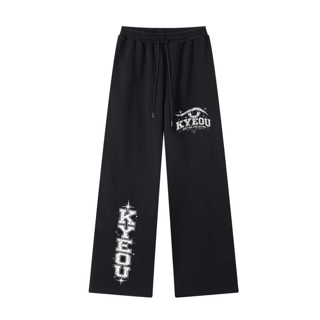 KYEOU Women’s Eyes On Urs Vintage Wide Leg Sweats, set bottom