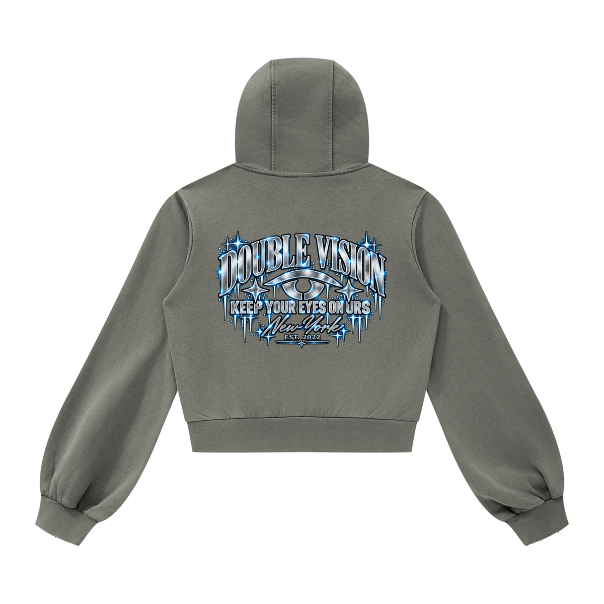 KYEOU Women’s Double Vision Vintage Zip Hoodie