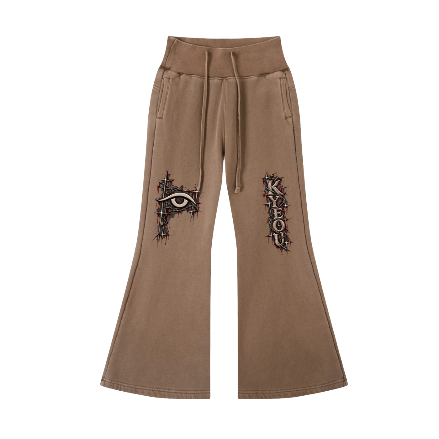 Women's set Coffee flare pants